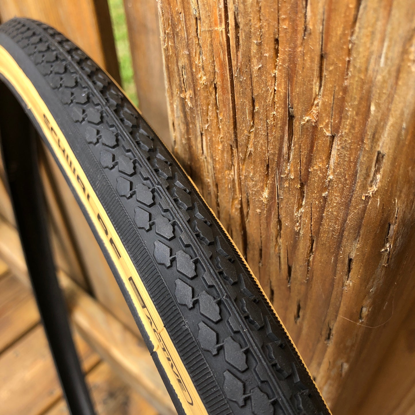 630-Schwalbe (H159) 27 x 1 1/4 (28/32-630) Gum Wall Tire with K-Guard