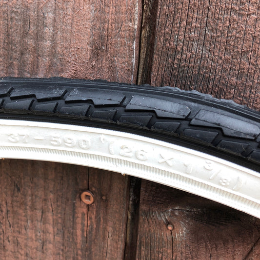 590-CYT "City/Ornate” H-434" 26 x 1 3/8 (37-590) WHITE Wall Tire