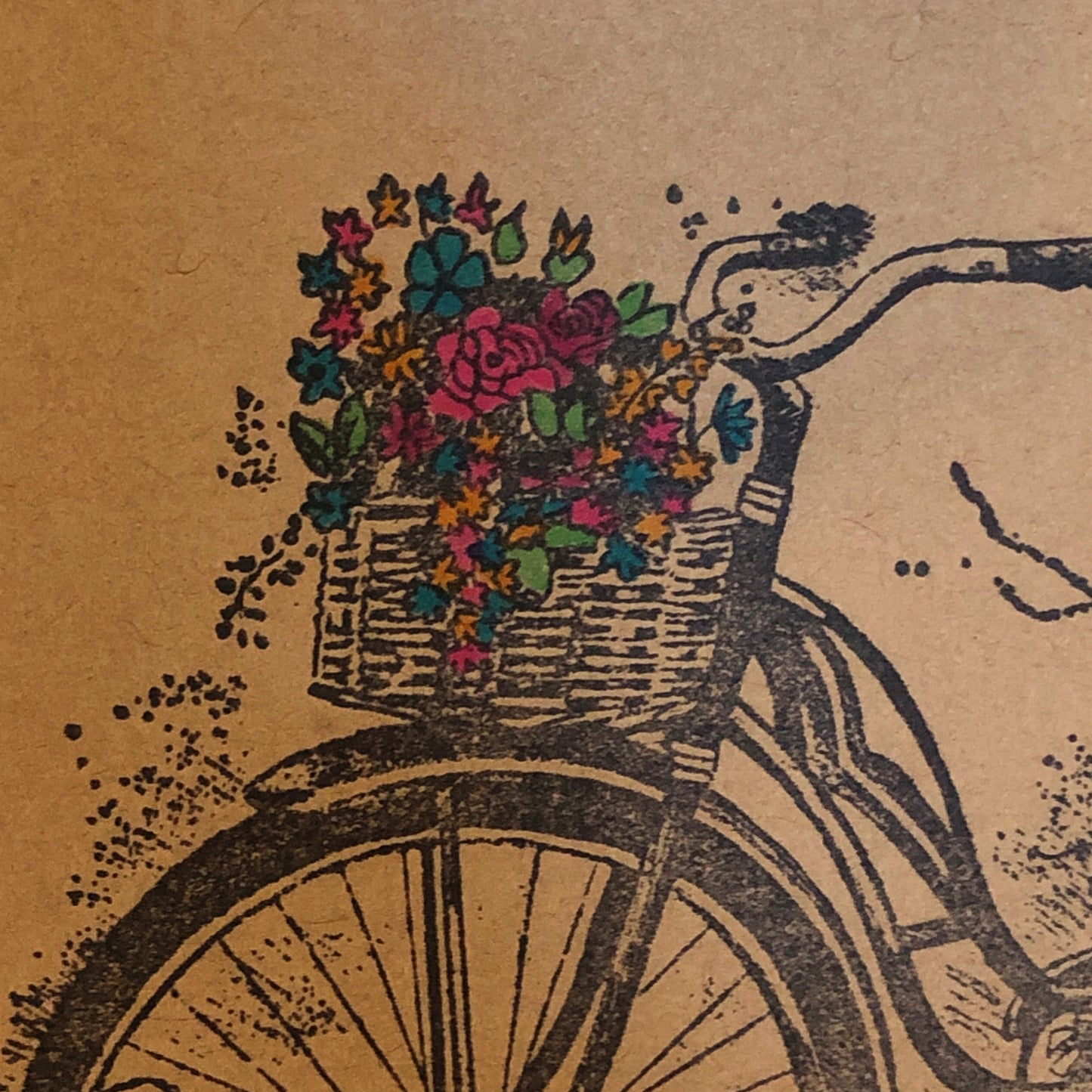 Greeting Card: Bike & Basket (Blank Inside)