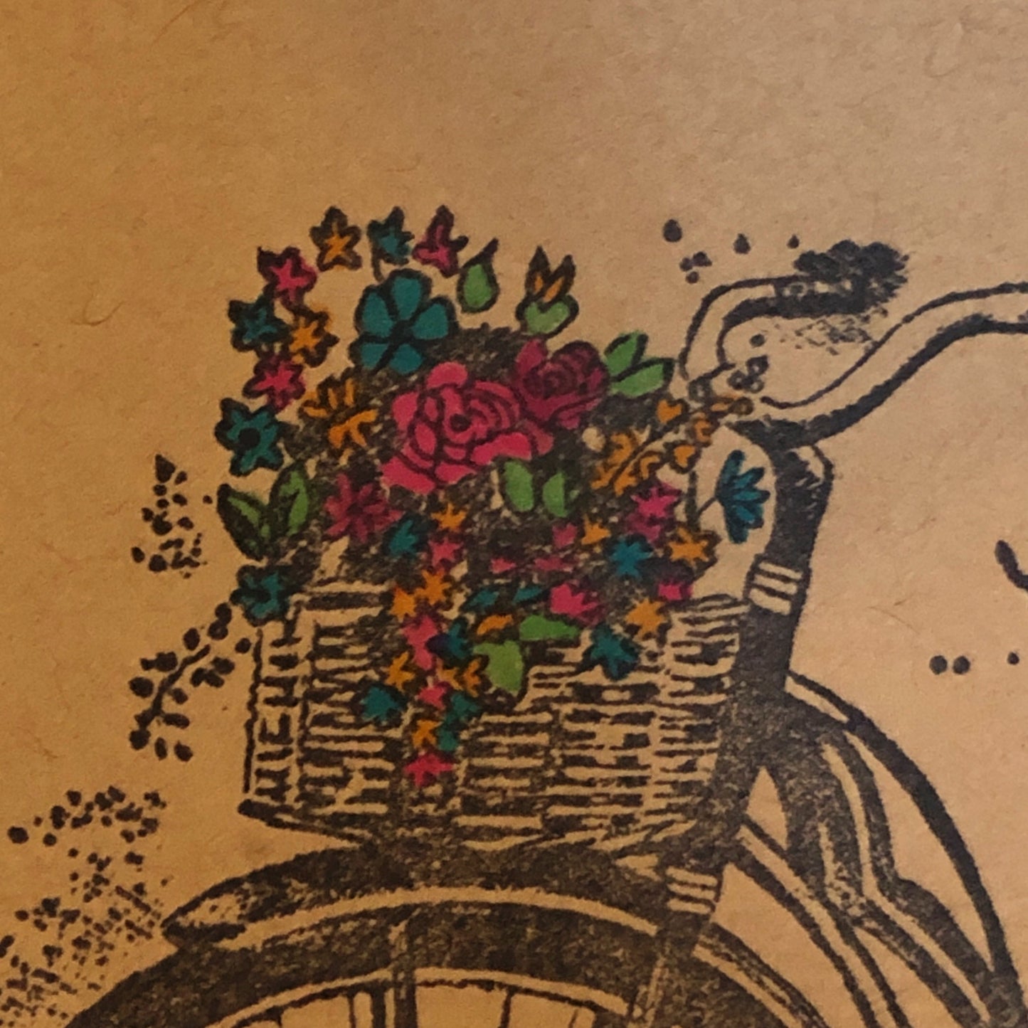 Greeting Card: Bike & Basket (Blank Inside)