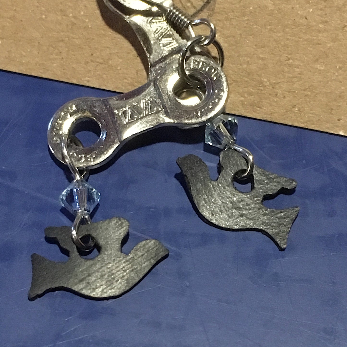 Earring: December Snowflake Dove
