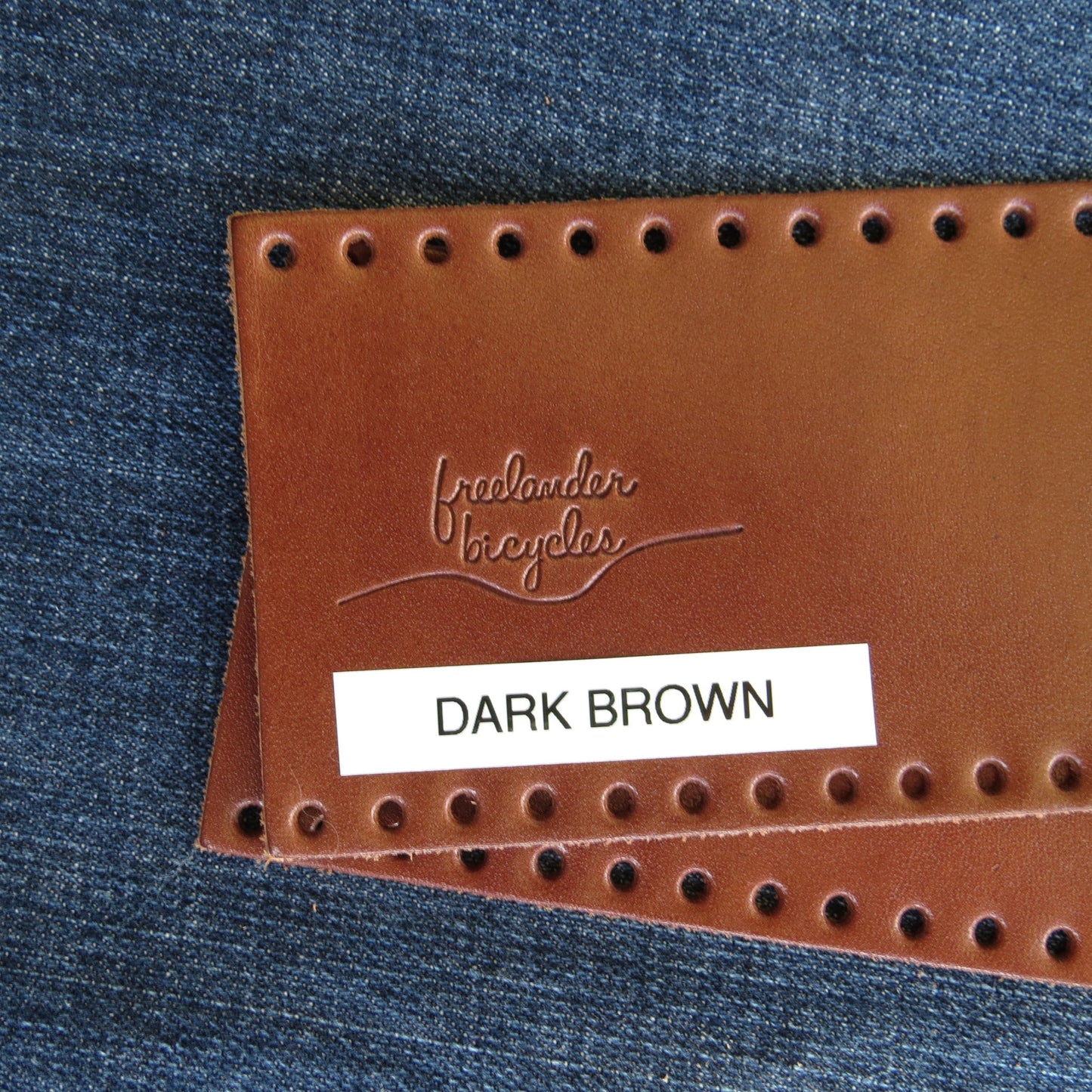 FreeLander Leather Handlebar Grips - Dark Brown