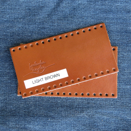 FreeLander Leather Handlebar Grips - Light Brown
